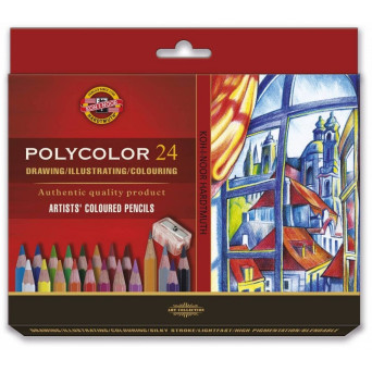 Pencil set Polycolor with rubber and sharpener - Koh-I-Noor - 24 pcs.