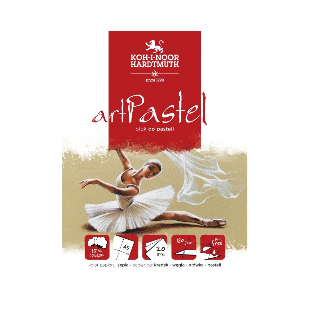Papersheet Art Pastel A5 - Koh-I-Noor - sepia, 180 g, 20 sheets