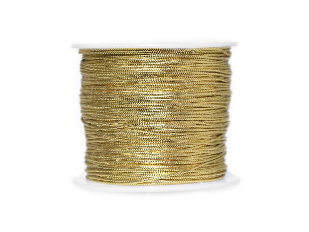 Sznurek dekoracyjny - złoty, 0,8 mm x 100 m