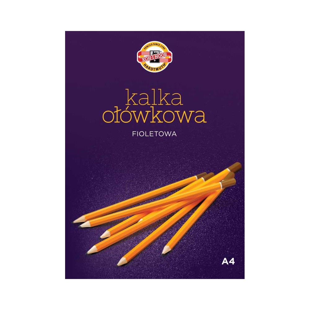 Kalka ołówkowa A4 - Koh-I-Noor - fioletowa, 25 arkuszy