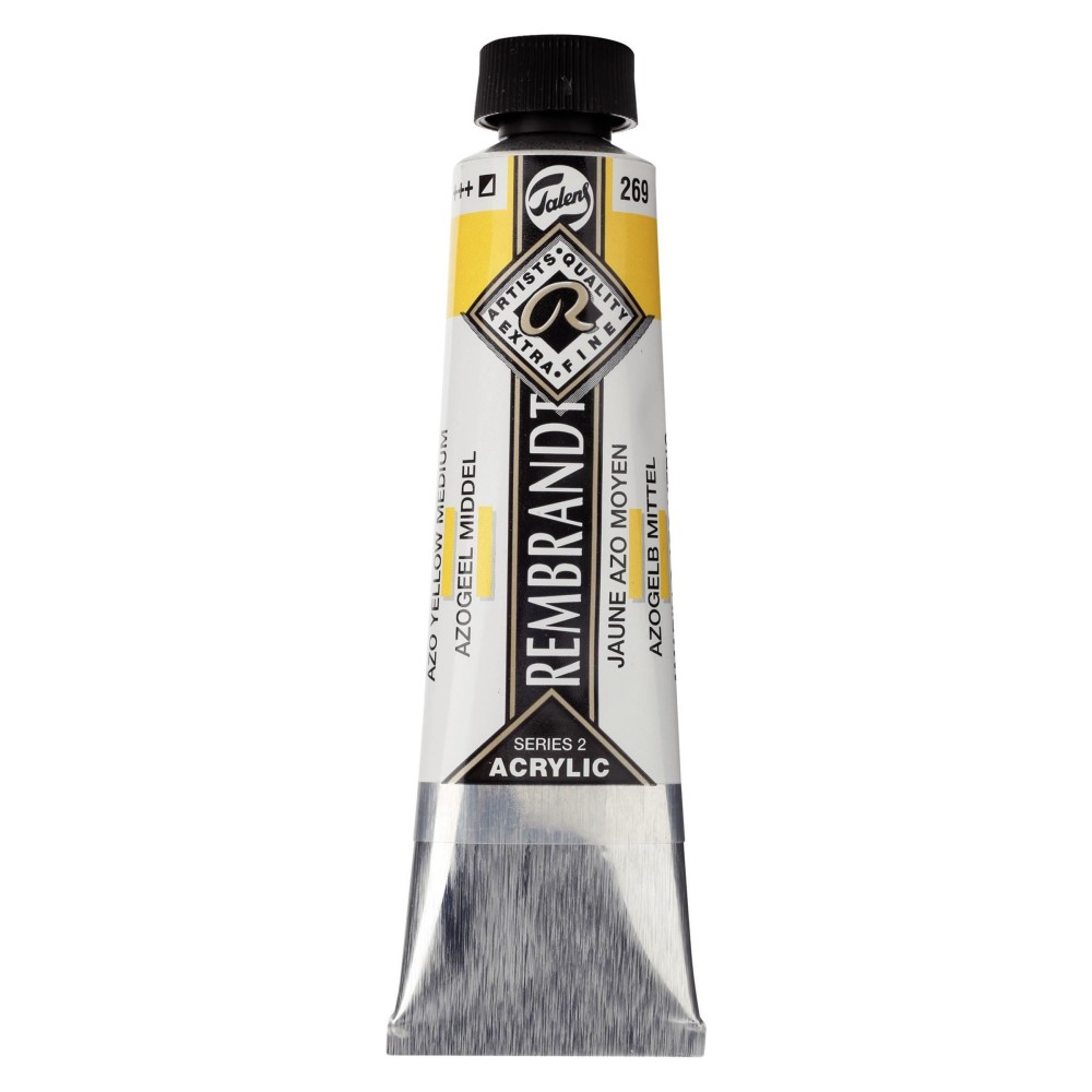 Acrylic paint in tube - Rembrandt - Azo Yellow Medium, 40 ml