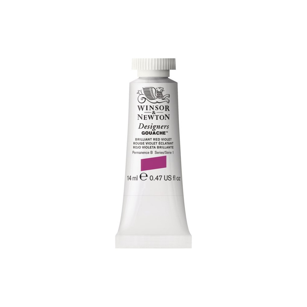 Gouache paint in tube - Winsor & Newton - Brilliant Red Violet, 14 ml