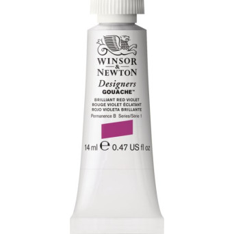 Farba gwasz Designers Gouache - Winsor & Newton - Brilliant Red Violet, 14 ml