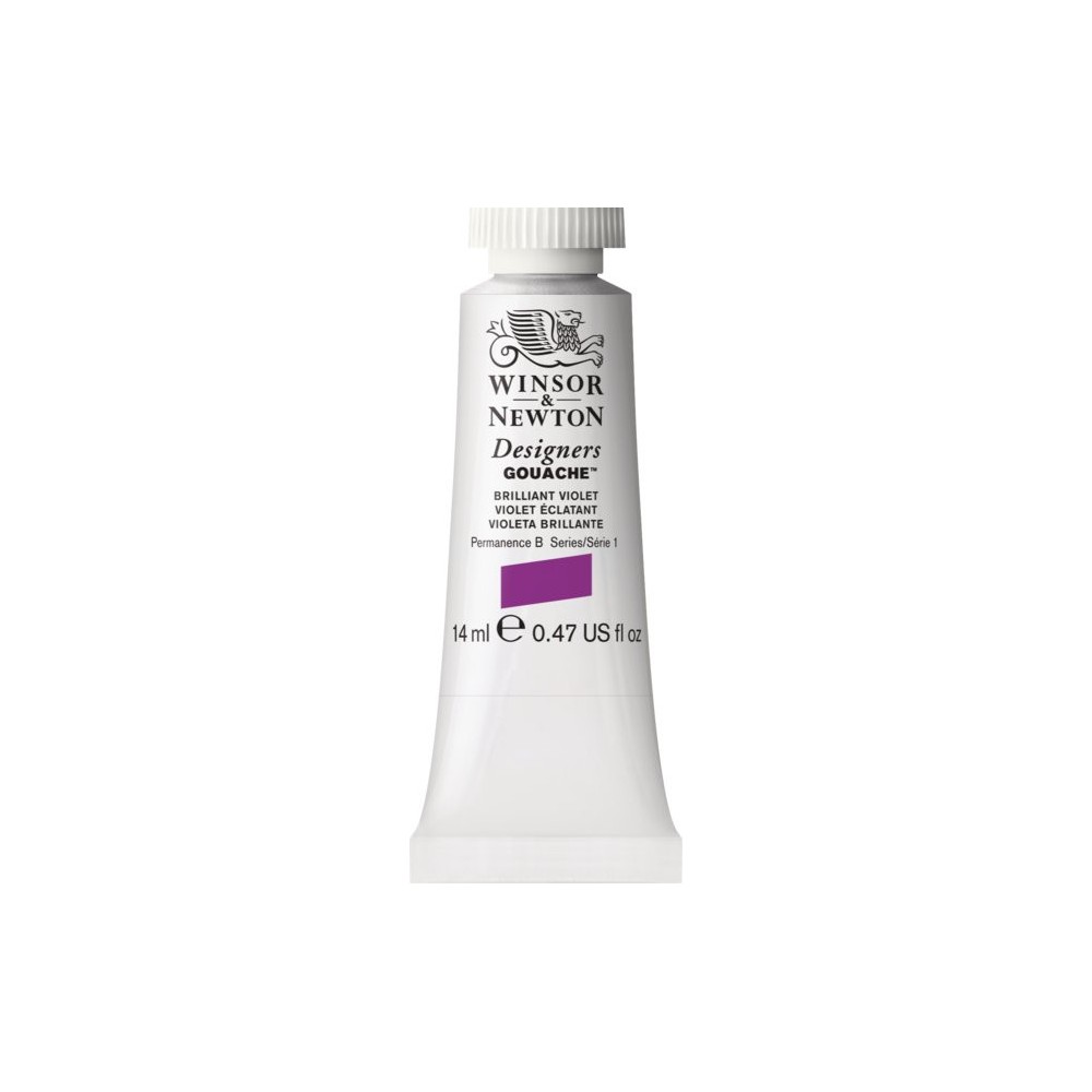 Gouache paint in tube - Winsor & Newton - Brilliant Violet, 14 ml