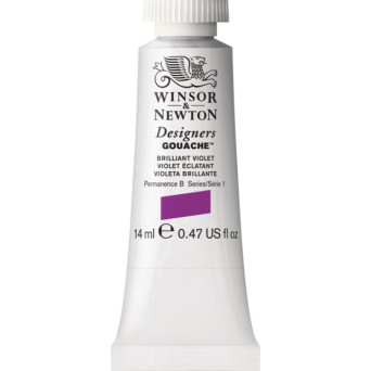 Gouache paint in tube - Winsor & Newton - Brilliant Violet, 14 ml