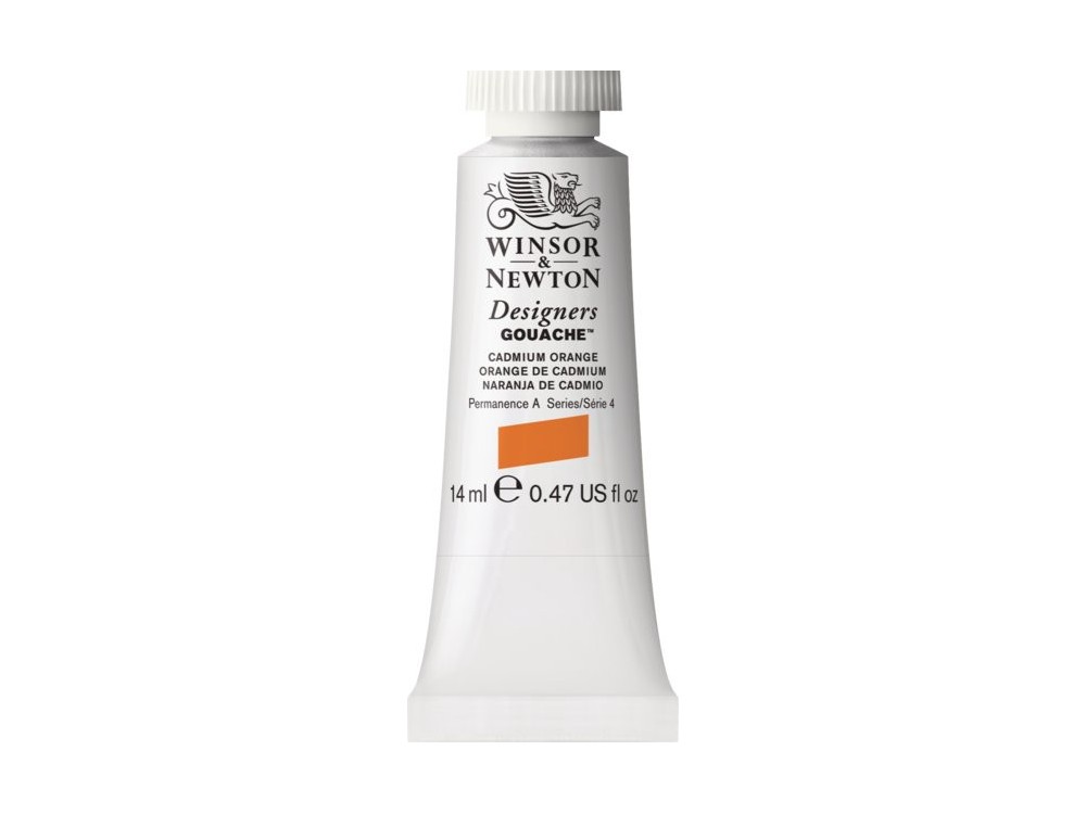 Farba gwasz Designers Gouache - Winsor & Newton - Cadmium Orange, 14 ml