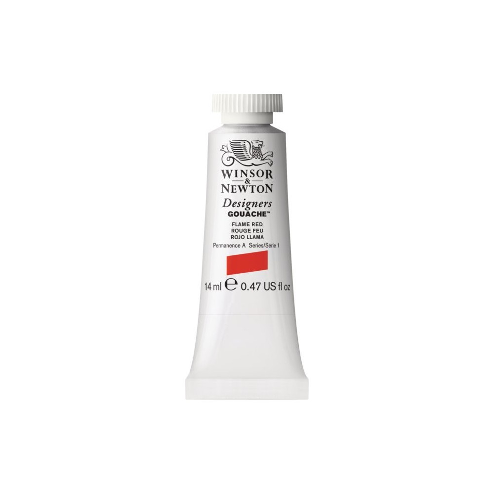 Farba gwasz Designers Gouache - Winsor & Newton - Flame Red, 14 ml