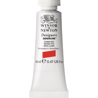 Farba gwasz Designers Gouache - Winsor & Newton - Flame Red, 14 ml