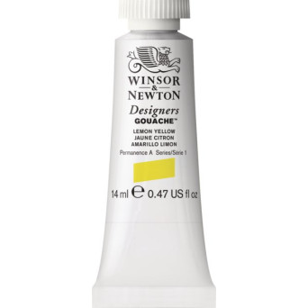 Farba gwasz Designers Gouache - Winsor & Newton - Lemon Yellow, 14 ml