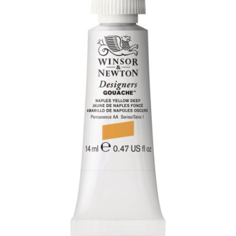 Gouache paint in tube - Winsor & Newton - Naples Yellow Deep, 14 ml