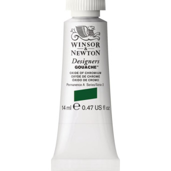 Gouache paint in tube - Winsor & Newton - Oxide of Chromium, 14 ml