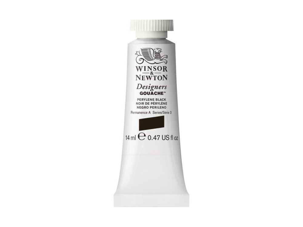 Gouache paint in tube - Winsor & Newton - Perylene Black, 14 ml
