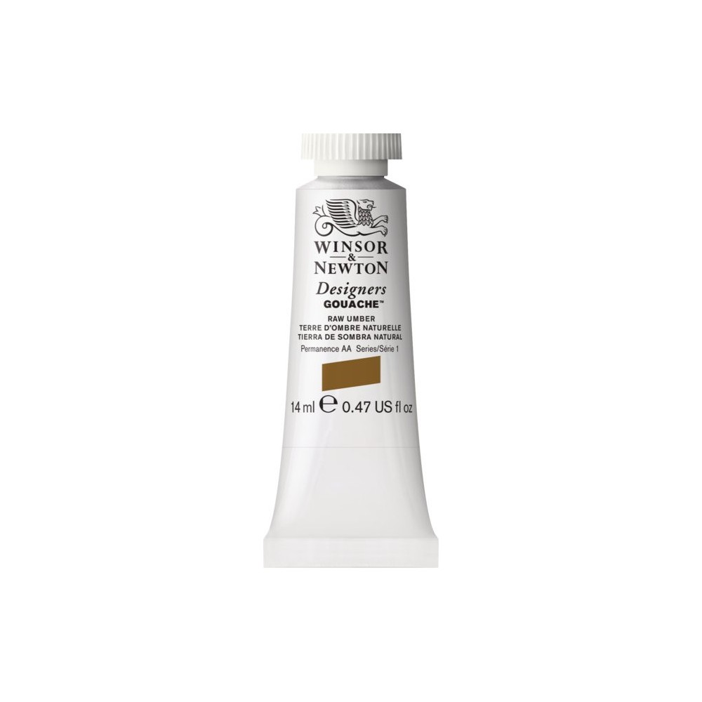 Farba gwasz Designers Gouache - Winsor & Newton - Raw Umber, 14 ml