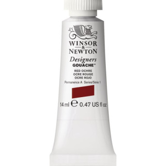 Gouache paint in tube - Winsor & Newton - Red Ochre, 14 ml