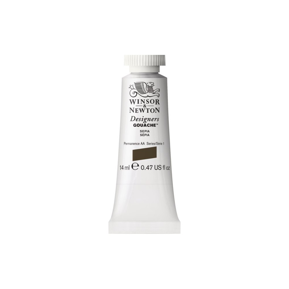 Farba gwasz Designers Gouache - Winsor & Newton - Sepia, 14 ml