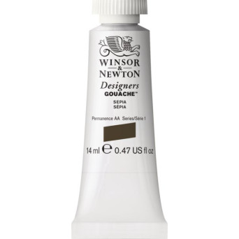 Farba gwasz Designers Gouache - Winsor & Newton - Sepia, 14 ml