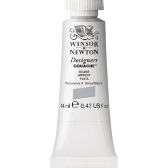 Farba gwasz Designers Gouache - Winsor & Newton - Silver, 14 ml