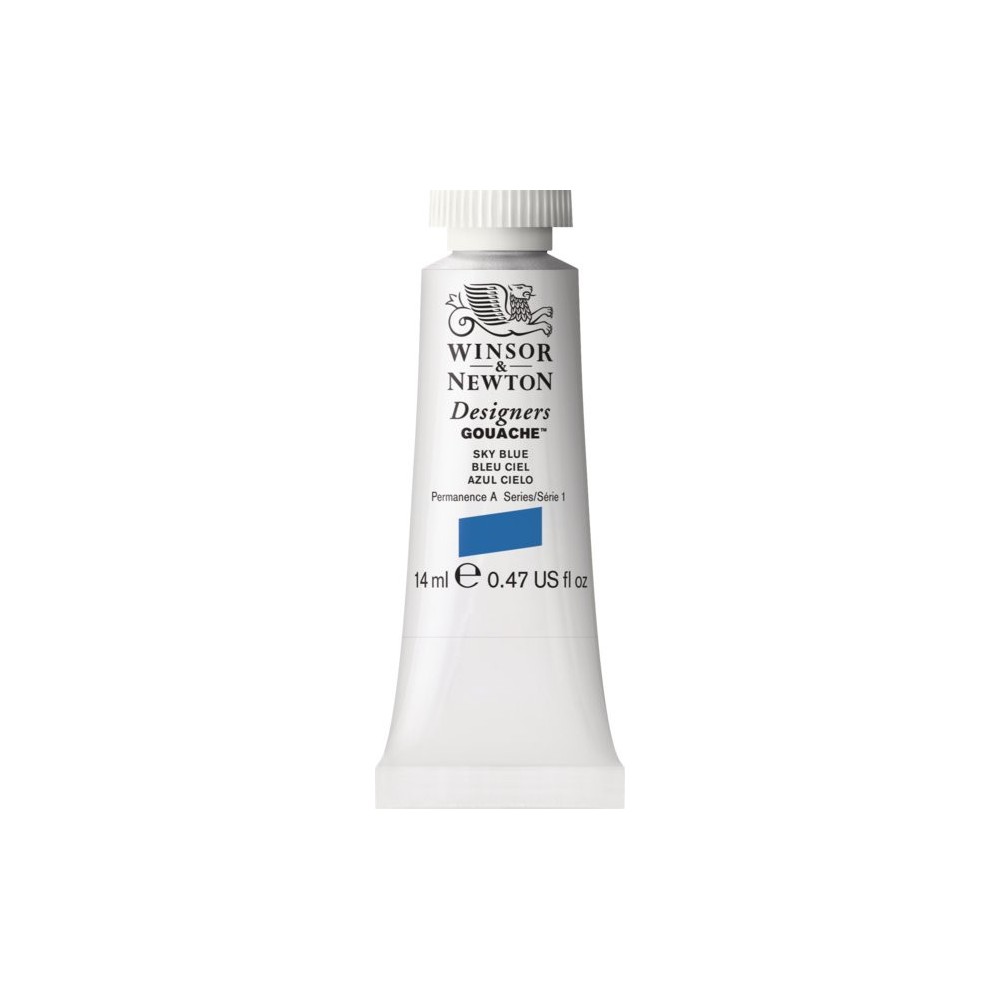 Gouache paint in tube - Winsor & Newton - Sky Blue, 14 ml