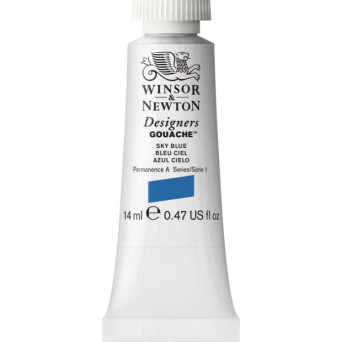 Gouache paint in tube - Winsor & Newton - Sky Blue, 14 ml