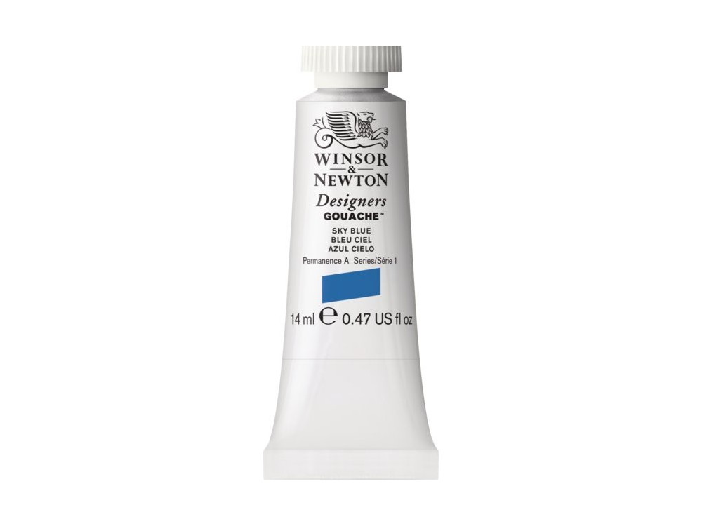 Gouache paint in tube - Winsor & Newton - Sky Blue, 14 ml