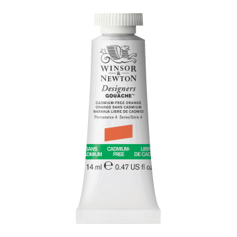 Farba gwasz Designers Gouache - Winsor & Newton - Cadmium Free Orange, 14 ml