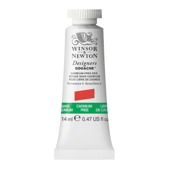 Farba gwasz Designers Gouache - Winsor & Newton - Cadmium Free Red, 14 ml