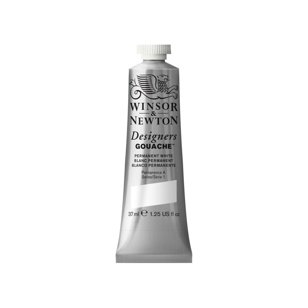 Farba gwasz Designers Gouache - Winsor & Newton - Permanent White, 37 ml