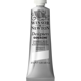 Farba gwasz Designers Gouache - Winsor & Newton - Permanent White, 37 ml
