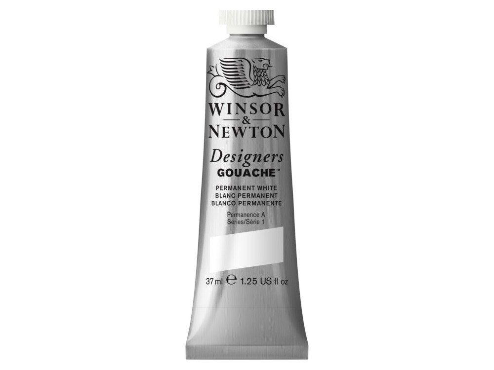 Farba gwasz Designers Gouache - Winsor & Newton - Permanent White, 37 ml