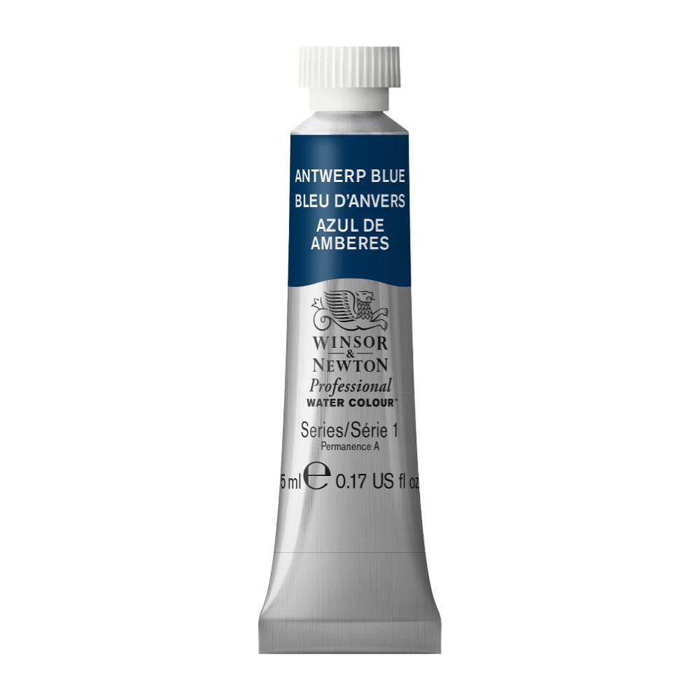 Farba akwarelowa Professional Watercolour - Winsor & Newton - Antwerp Blue, 5 ml