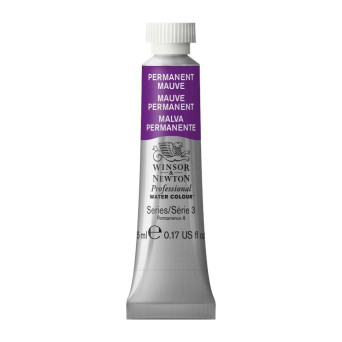 Watercolor paint Professional Watercolour - Winsor & Newton - Permanent Mauve, 5 ml