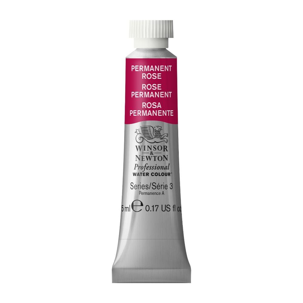 Watercolor paint Professional Watercolour - Winsor & Newton - Permanent Rose, 5 ml