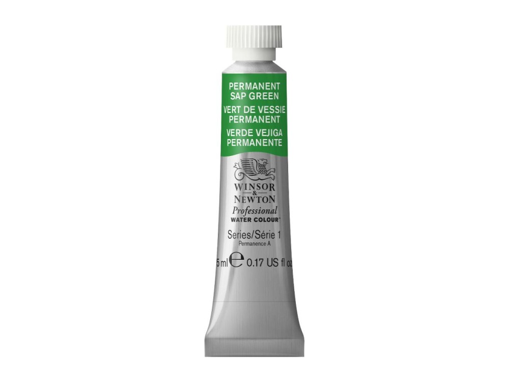 Farba akwarelowa Professional Watercolour - Winsor & Newton - Permanent Sap Green, 5 ml