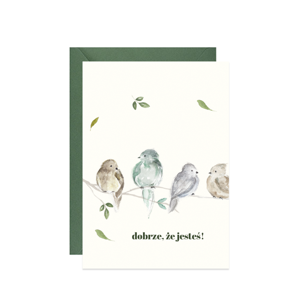 Kartka okolicznościowa A6 - Paperwords - Ptaszki