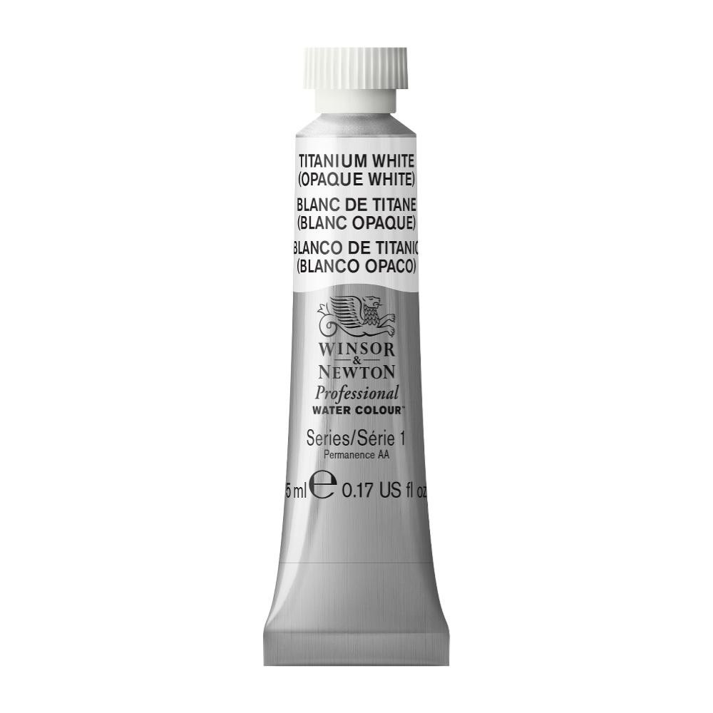 Watercolor paint Professional Watercolour - Winsor & Newton - Titanium White, 5 ml