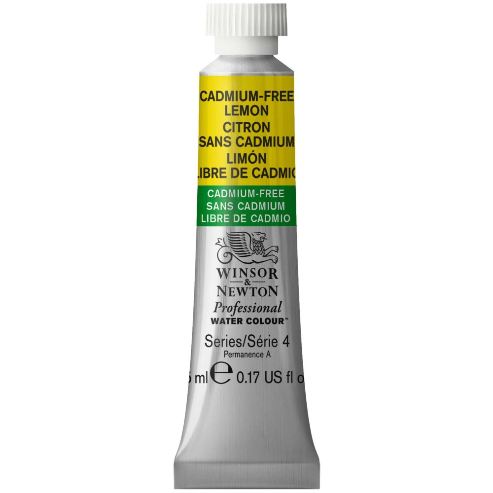 Watercolor paint Professional Watercolour - Winsor & Newton - Cadmium Free Lemon, 5 ml
