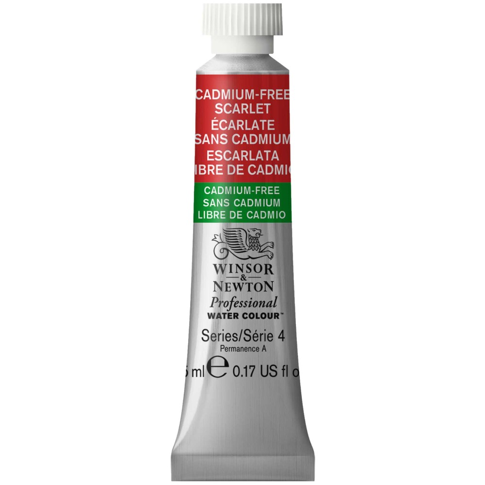 Farba akwarelowa Professional Watercolour - Winsor & Newton - Cadmium Free Scarlet, 5 ml
