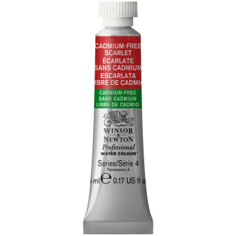 Farba akwarelowa Professional Watercolour - Winsor & Newton - Cadmium Free Scarlet, 5 ml