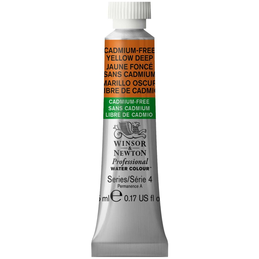 Farba akwarelowa Professional Watercolour - Winsor & Newton - Cadmium Free Yellow Deep, 5 ml