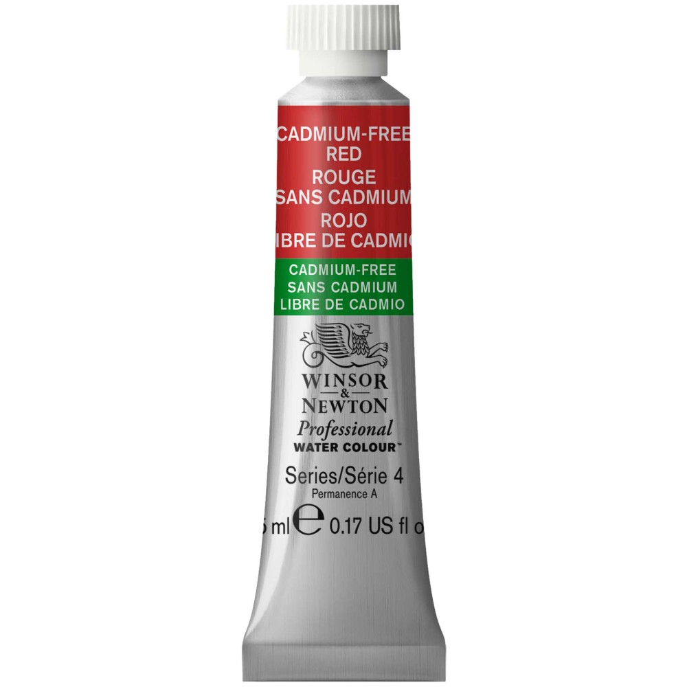 Watercolor paint Professional Watercolour - Winsor & Newton - Cadmium Free Red, 5 ml