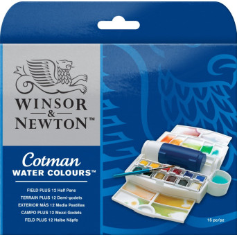 Watercolors Cotman Field Plus set - Winsor & Newton - 12 colors