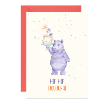 Kartka okolicznościowa A6 - Paperwords - Hip hip hurra