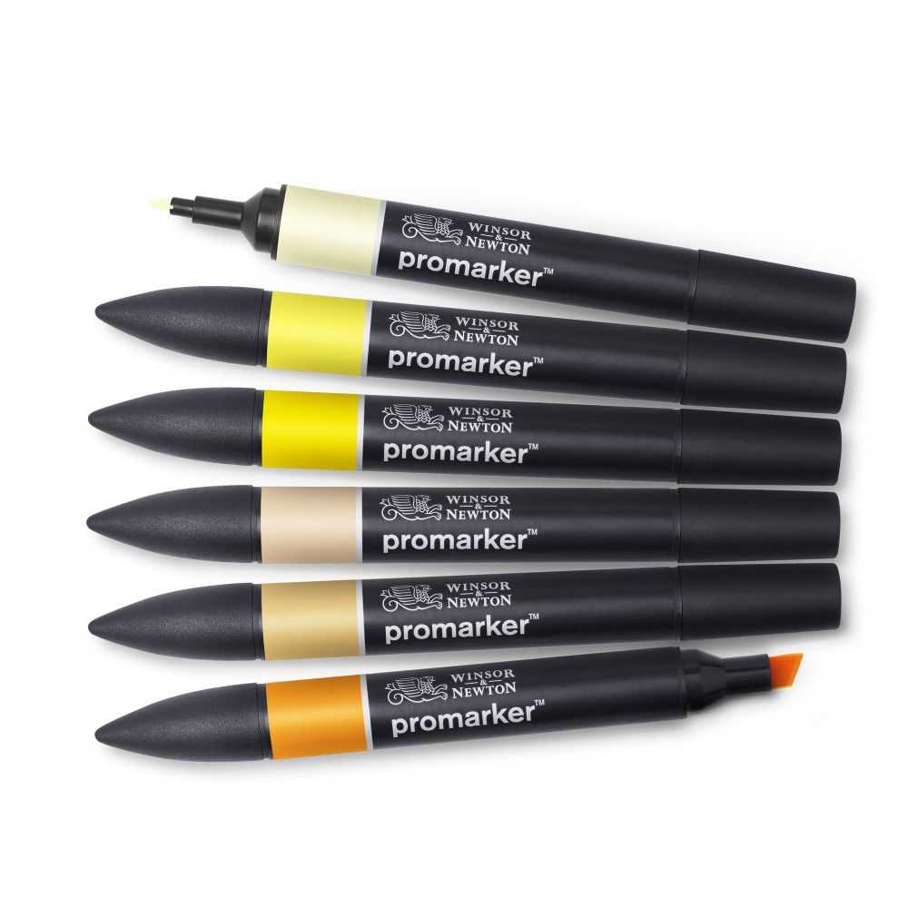 Zestaw Promarker - Winsor & Newton - Yellow Tones, 6 szt.