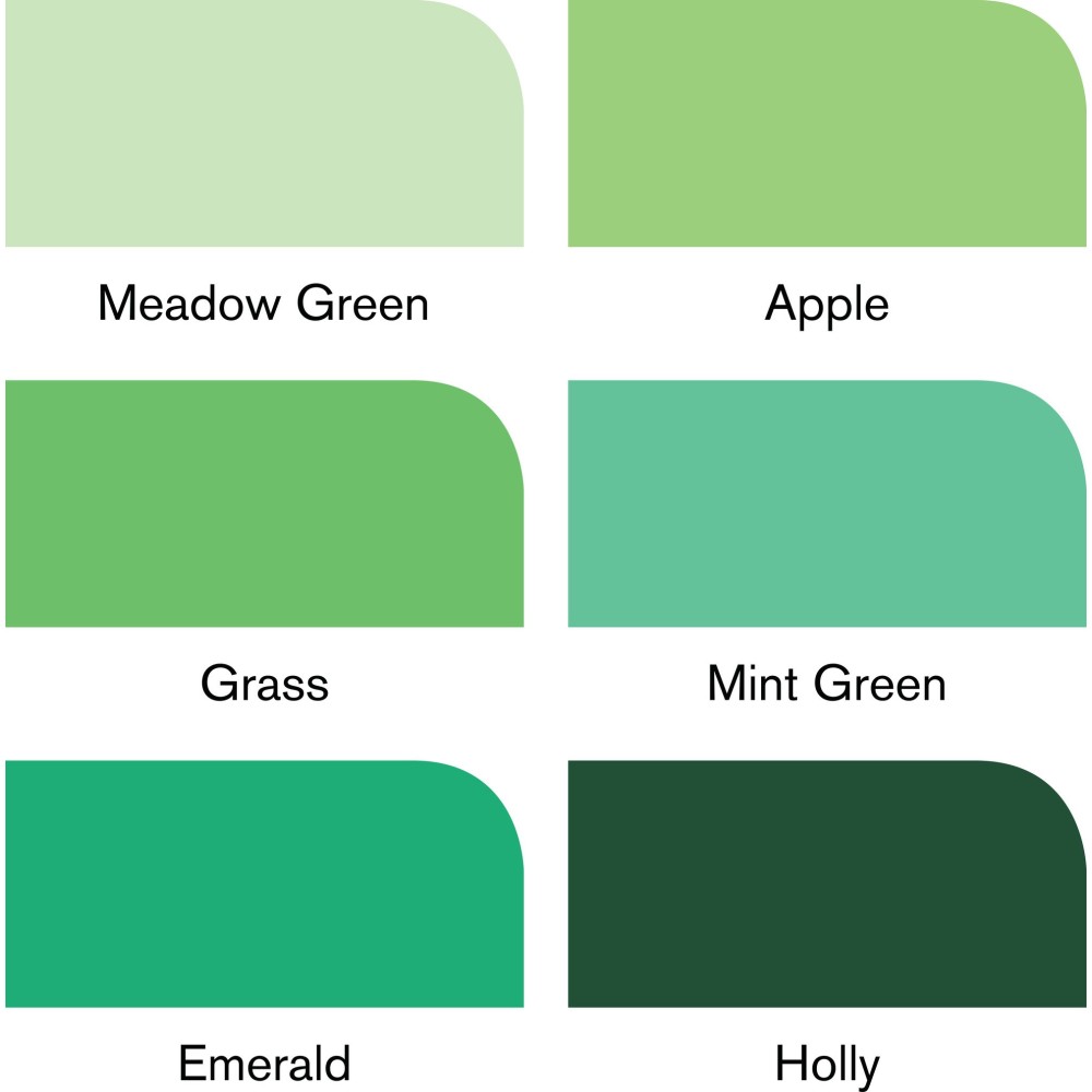 Promarker set - Winsor & Newton - Green Tones, 6 pcs.