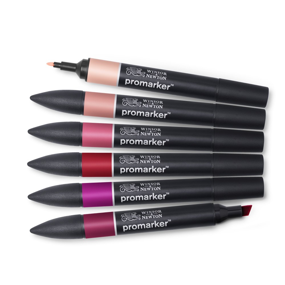 Promarker set - Winsor & Newton - Red Tones, 6 pcs.
