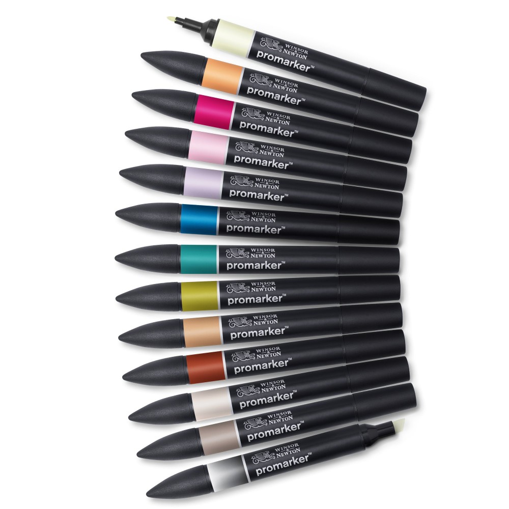Promarker set - Winsor & Newton - Manga Romance, 12+1 pc.