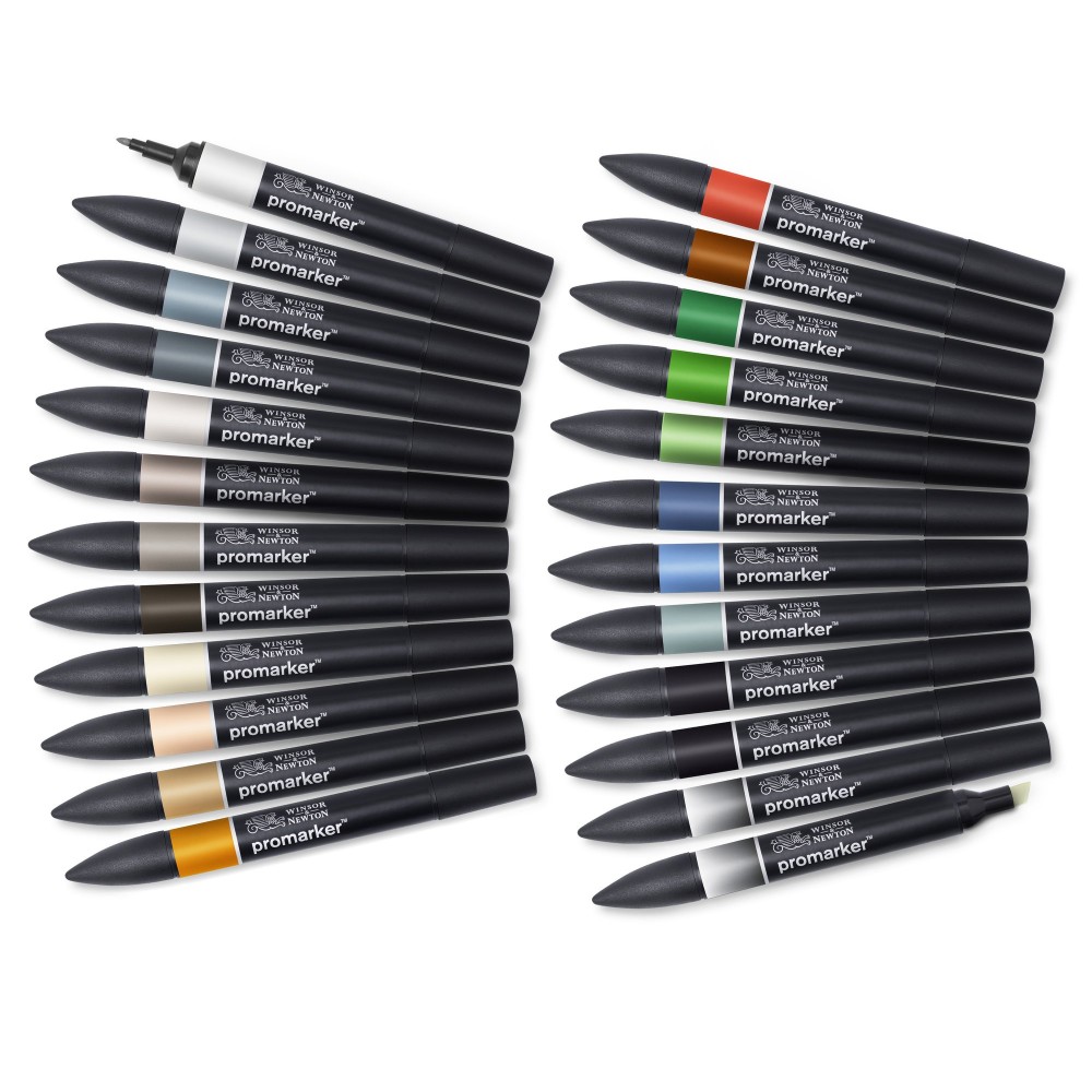 Promarker set in case - Winsor & Newton - Architectural Tones, 25 pcs