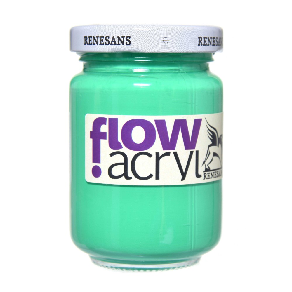 Acrylic paint Flow - Renesans - 19, brilliant green, 125 ml