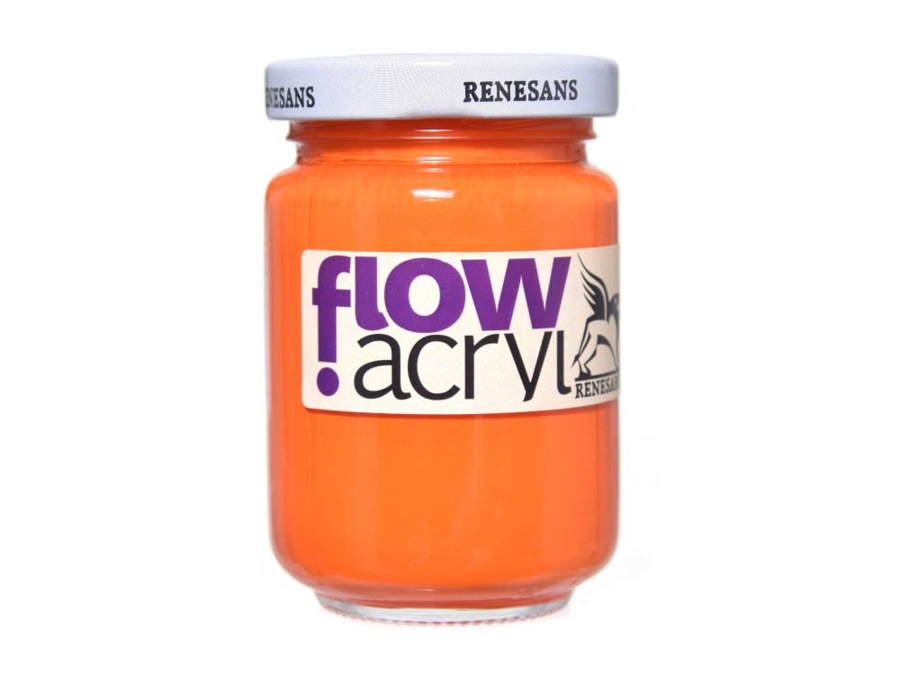 Acrylic paint Flow - Renesans - 07, orange yellow, 125 ml
