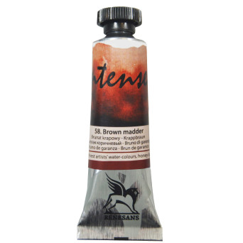 Watercolor paint Intense - Renesans - 58, brown madder, 15 ml